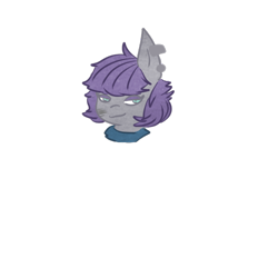 Size: 500x500 | Tagged: safe, alternate version, artist:jodi sli, derpibooru import, maud pie, alternate hairstyle, bust, digital art, looking away, portrait, simple background, solo, transparent background