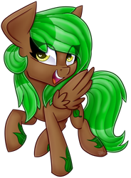 Size: 2793x3801 | Tagged: safe, artist:partylikeanartist, derpibooru import, oc, oc only, oc:maple leaf, pegasus, pony, dancing, female, happy, looking away, open mouth, simple background, smiling, solo, transparent background, wingding eyes