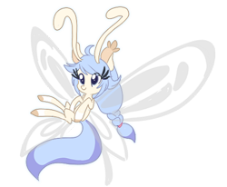 Size: 500x411 | Tagged: safe, artist:indiefoxtail, derpibooru import, oc, oc only, oc:vanilla fluff, breezie, breeziefied, solo, species swap