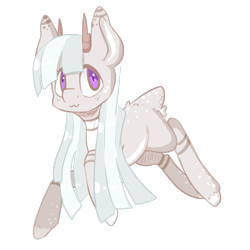 Size: 761x760 | Tagged: safe, artist:kittii-kat, oc, oc only, deer pony, original species, female, simple background, solo, transparent background