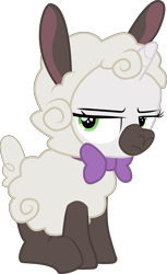 Size: 6137x9996 | Tagged: safe, artist:paganmuffin, sweetie belle, lamb, pony, sheep, forever filly, absurd resolution, clothes, costume, cute, diasweetes, female, filly, hnnng, sheepie belle, simple background, solo, sweetie belle is not amused, transparent background, unamused, vector