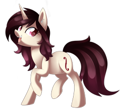 Size: 5354x4718 | Tagged: safe, artist:scarlet-spectrum, derpibooru import, oc, oc only, oc:hazel, pony, unicorn, absurd resolution, open mouth, raised hoof, simple background, solo, transparent background