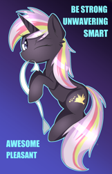 Size: 524x810 | Tagged: safe, artist:kawaiipony2, derpibooru import, oc, oc only, oc:velvet remedy, pony, unicorn, fallout equestria, fanfic, fanfic art, female, gradient background, horn, mare, simple background, solo