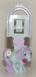 Size: 304x644 | Tagged: safe, derpibooru import, blue belle, g1, bookmark, irl, mcdonald's, mcdonald's happy meal toys, merchandise, photo, toy