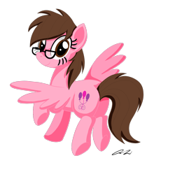 Size: 1180x1162 | Tagged: safe, artist:iheartjapan789, oc, oc only, oc:sparkle bliss, pegasus, pony, female, glasses, looking back, mare, simple background, solo, transparent background