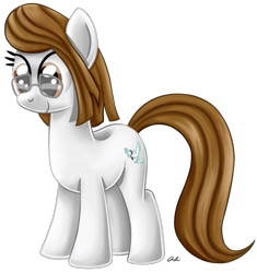 Size: 695x740 | Tagged: safe, artist:iheartjapan789, oc, oc only, oc:white dove, earth pony, pony, female, glasses, mare, simple background, solo, transparent background