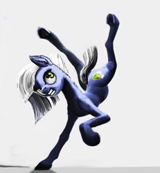 Size: 900x972 | Tagged: safe, artist:ponsce, limestone pie, pony, angry, backbend, bucking, flexible, solo