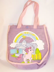 Size: 614x819 | Tagged: safe, derpibooru import, cotton candy (g1), g1, bag, irl, merchandise, photo, purse, solo