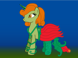 Size: 1024x768 | Tagged: safe, artist:andrevus, oc, oc only, plant pony, pony, unicorn, castlevania, flower, plant, ponyvania, simple background, solo