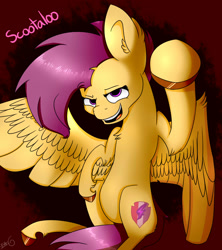 Size: 927x1043 | Tagged: safe, artist:illustrativeauthor, derpibooru import, scootaloo, cutie mark, ear fluff, solo, the cmc's cutie marks