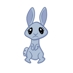 Size: 1200x1200 | Tagged: safe, artist:hawthornbunny, artist:sweetai belle, oc, oc only, oc:hawthornbunny, rabbit, 2017 community collab, derpibooru community collaboration, rabbit oc, simple background, solo, transparent background