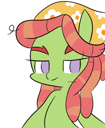 Size: 826x1005 | Tagged: safe, artist:p-skink, derpibooru import, tree hugger, earth pony, female, green coat, mare, solo, two toned mane