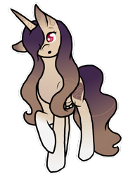 Size: 1024x1405 | Tagged: safe, artist:anxiouslilnerd, oc, oc only, oc:cocoa, pony, unicorn, art trade, digital art, simple background, solo, transparent background