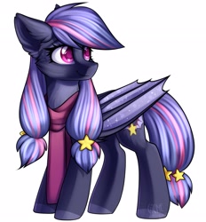 Size: 2413x2599 | Tagged: safe, artist:gicme, oc, oc only, oc:starway, bat pony, pony, clothes, female, full body, scarf, simple background, solo, transparent background