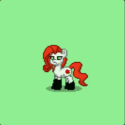 Size: 401x400 | Tagged: safe, derpibooru import, batman the animated series, clothes, dc comics, new batman adventures, pamela isley, pixel art, poison ivy, pony town, socks, solo