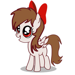 Size: 3500x3500 | Tagged: safe, artist:rsa.fim, oc, oc only, oc:nadia bash, pegasus, pony, bow, female, mexican, red eyes, ribbon, simple background, solo, transparent background, vector