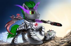 Size: 3400x2200 | Tagged: safe, artist:crypticdash, derpibooru import, oc, oc only, alternate timeline, crystal war timeline, mind control, my little pony, solo, sombra soldier