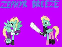 Size: 1024x768 | Tagged: safe, artist:skulluigi, derpibooru import, zephyr breeze, flutter brutter, 1000 hours in ms paint, crossover, ms paint, parody, selfie stick, solo, tyler breeze, wrestling, wwe