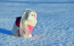 Size: 800x499 | Tagged: safe, artist:z1ar0, pony bride, g1, irl, photo, snow, solo, toy