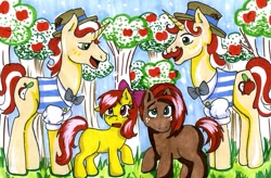 Size: 775x509 | Tagged: safe, artist:skypinpony, derpibooru import, apple bloom, babs seed, flam, flim, i need an adult