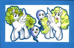 Size: 844x547 | Tagged: safe, artist:skypinpony, derpibooru import, surprise, g1, cousins, headcanon, honeycomb