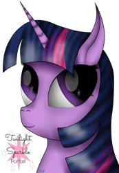 Size: 1619x2338 | Tagged: safe, artist:victoria-luna, twilight sparkle, bust, portrait, simple background, solo, transparent background