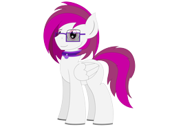 Size: 4000x3000 | Tagged: safe, artist:coramino, oc, oc only, pegasus, pony, absurd resolution, collar, commission, glasses, simple background, solo, transparent background