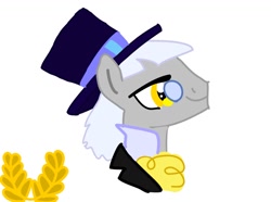 Size: 944x704 | Tagged: safe, artist:thecoltalition, derpibooru import, caesar, hat, monocle, monocle and top hat, solo, top hat