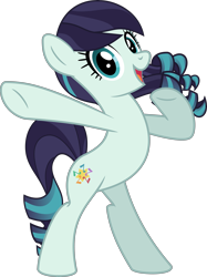 Size: 4199x5605 | Tagged: safe, artist:jhayarr23, artist:luckreza8, coloratura, earth pony, pony, absurd resolution, bipedal, female, looking at you, mare, open mouth, simple background, smiling, solo, transparent background, vector