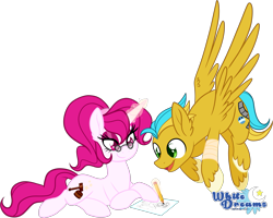 Size: 3627x2903 | Tagged: safe, artist:xwhitedreamsx, derpibooru import, oc, oc only, pegasus, pony, unicorn, drawing, simple background, transparent background