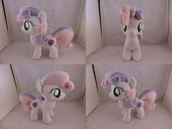 Size: 1597x1199 | Tagged: safe, artist:little-broy-peep, sweetie belle, pony, unicorn, irl, photo, plushie, solo