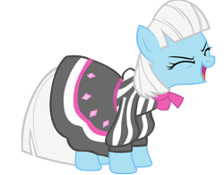 Size: 3000x2356 | Tagged: safe, artist:rattipack, derpibooru import, photo finish, earth pony, pony, eyes closed, female, flutteryay, mare, missing accessory, open mouth, simple background, solo, transparent background, vector, yay