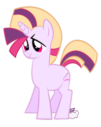 Size: 1280x1608 | Tagged: safe, artist:sugahfox, oc, oc only, oc:tender stitch, pony, female, magical lesbian spawn, mare, offspring, parent:fluttershy, parent:twilight sparkle, parents:twishy, simple background, solo, transparent background