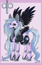 Size: 760x1170 | Tagged: safe, artist:whiteliar, oc, oc only, pony, robot, robot pony, solo, steamling, steampunk