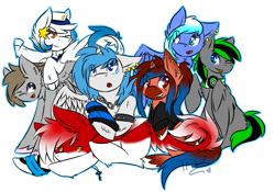 Size: 1035x725 | Tagged: safe, artist:trixiequeenoffire, derpibooru import, oc, oc only, oc:digital dusk, oc:star seeker, pony, group