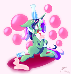 Size: 3000x3150 | Tagged: safe, artist:miroslav46, derpibooru import, fizzy, pony, g1, drink, g1 to g4, generation leap, milkshake, silly, silly pony, solo