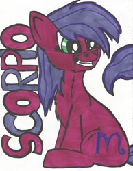 Size: 1660x2141 | Tagged: safe, artist:krazykari, ponyscopes, scorpio, solo, zodiac