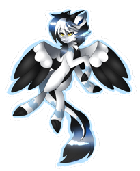 Size: 1024x1251 | Tagged: safe, artist:sachanart, oc, oc only, dracony, hybrid, pony, anime, simple background, so anime, solo, transparent background