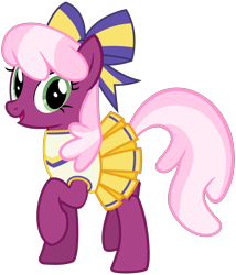 Size: 3000x3500 | Tagged: safe, artist:cheezedoodle96, derpibooru import, cheerilee, pony, the cart before the ponies, .svg available, cheerileeder, cheerleader, cheerleader outfit, cute, female, hair bow, looking at you, mare, simple background, smiling, solo, svg, transparent background, vector