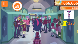 Size: 1280x720 | Tagged: safe, artist:harrythecrybaby666, edit, edited screencap, screencap, sci-twi, twilight sparkle, equestria girls, friendship games, 1000 hours in ms paint, gameloft, minion rush, ms paint