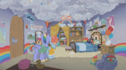 Size: 806x451 | Tagged: safe, screencap, bow hothoof, scootaloo, windy whistles, narwhal, pony, parental glideance, animated, camera, gif, happy, rainbow dash's parents, squee, windyhoof