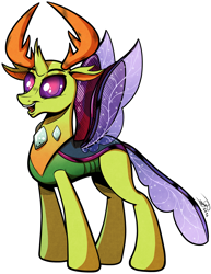 Size: 3966x5134 | Tagged: safe, artist:gray--day, derpibooru import, thorax, changedling, changeling, to where and back again, absurd resolution, king thorax, open mouth, simple background, solo, transparent background