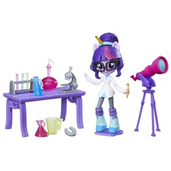 Size: 1500x1500 | Tagged: safe, derpibooru import, sci-twi, twilight sparkle, equestria girls, clothes, doll, equestria girls minis, lab coat, microscope, solo, telescope, toy