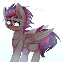 Size: 1878x1849 | Tagged: safe, artist:silvia woods, oc, oc only, oc:cloud bringer, pegasus, pony, male, simple background, solo, unamused