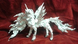 Size: 2560x1440 | Tagged: safe, artist:thefoilguy, daybreaker, alicorn, pony, a royal problem, aluminum, antagonist, foil, photo, sculpture, traditional art