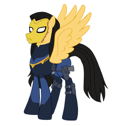 Size: 2192x2204 | Tagged: safe, artist:edcom02, artist:jmkplover, pony, crossover, madame masque, marvel comics, ponified, simple background, solo, transparent background