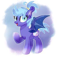 Size: 1300x1239 | Tagged: safe, artist:spookyle, derpibooru import, oc, oc only, oc:dream cloud, bat pony, pony, solo