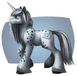 Size: 1401x1383 | Tagged: safe, artist:spirit-alu, oc, oc only, oc:dot pillow, pony, unicorn, simple background, solo, unshorn fetlocks