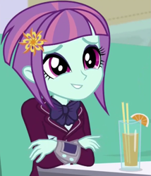 Size: 737x861 | Tagged: safe, edit, edited screencap, screencap, sunny flare, equestria girls, spoiler:eqg specials, clothes, cropped, crystal prep academy uniform, female, inverted mouth, school uniform