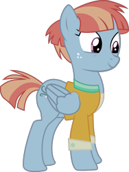 Size: 7509x10000 | Tagged: safe, artist:paganmuffin, windy whistles, pegasus, pony, absurd resolution, clothes, female, mare, mother, simple background, smiling, solo, transparent background, vector